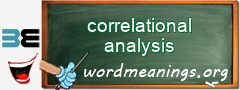WordMeaning blackboard for correlational analysis